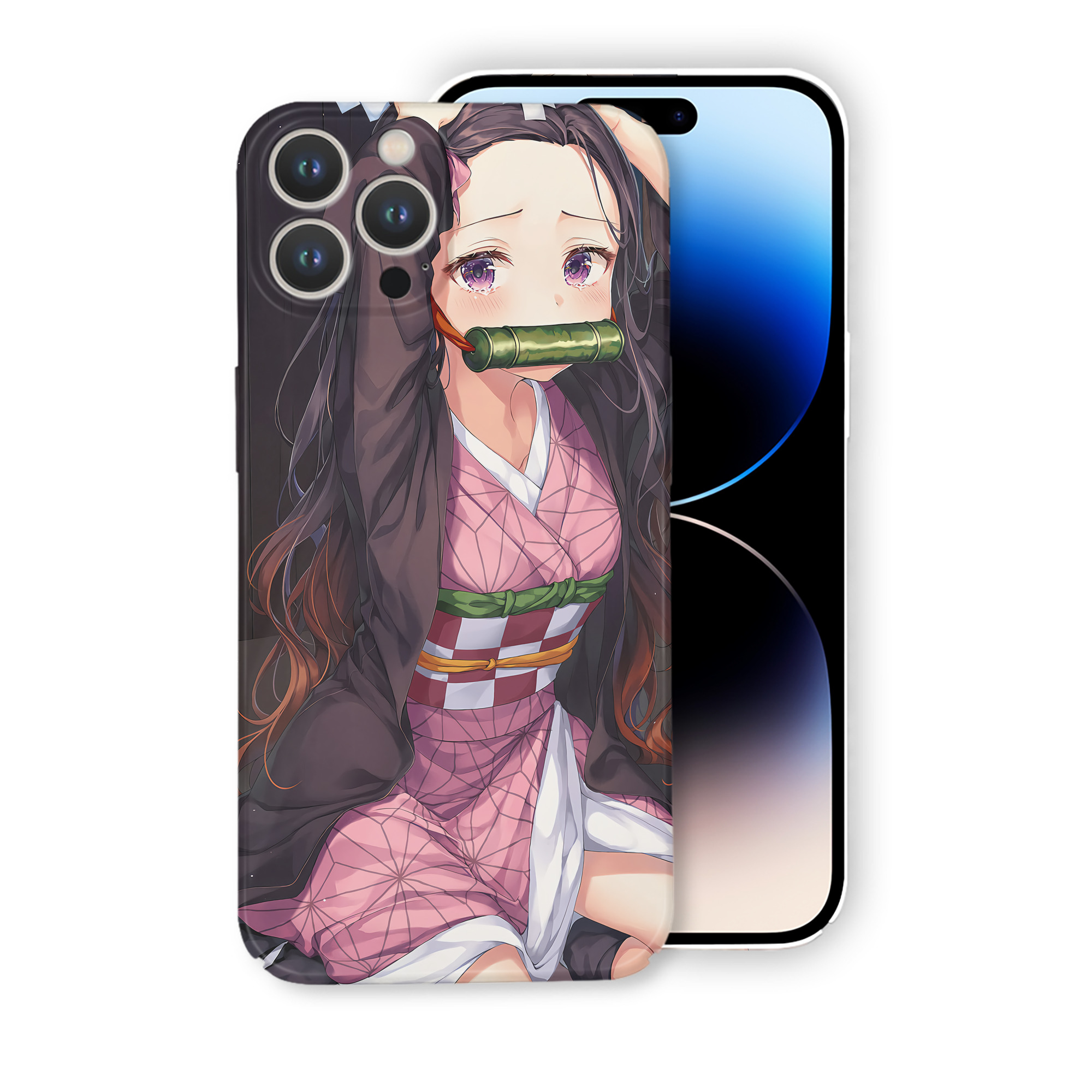 （画像用） 鬼滅の刃（きめつのやいば）竈門 禰󠄀豆子／かまど ねずこ Kamado Nezuko 【iPhone 14シリーズ対応】ハードケース
